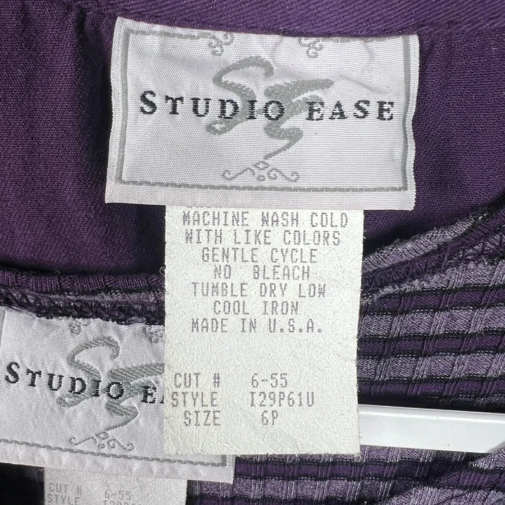 Studio Ease Maxi Dress Vest Set 6P Vintage 90s Cottagecore 2pc